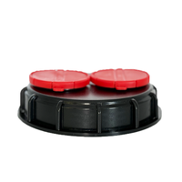 Accouplement HT Capuchon IBC de 6 pouces avec double bouchon de 2 "pour réservoirs fourre-tout IBC Bleu moulé en HDPE