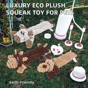 Cartoon Plush Squeaky Dog <b>Toy</b> Bite Resistant Crinkle Chew <b>Toy</b> Soft <b>Interactive</b> Puppy <b>Toy</b> <b>for</b> Small Dogs - Product Image 2