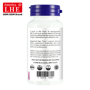 Suplemento Nutracéutico Shecome MK-7 Vitamina K2, Fabricante de Suplementos, Apoyo al Metabolismo Óseo y del Calcio, 100 Cápsulas de Vitamina K2 MK-7 - Product Image 6