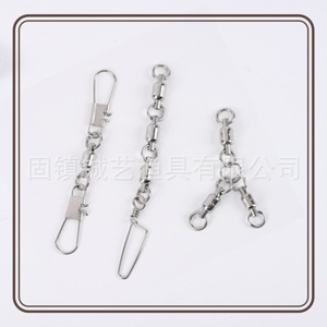 ตัวหมุนลูกปืนสแตนเลส 304 แบบหมุนได้สองทาง สำหรับอุปกรณ์ตกปลา พร้อมห่วงเกี่ยว - Product Image 3