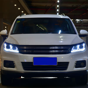 Pour VW <span class=keywords><strong>Tiguan</strong></span> <span class=keywords><strong>2009</strong></span>-2012 Auto Avant Lampes Assemblage Mise À Niveau De Voiture LED Phares Double U Style Projecteur Lentille Outils Accessoires - Product Image 6
