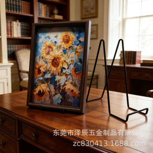 Support de cadre photo de bureau Ze Chen 8 pouces en acier laminé à froid, support d'affichage moderne pour intérieur, pour photos, livres, certificats - Product Image 4