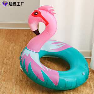 ห่วงยางว่ายน้ำซุปเปอร์แฟคตอรี่ ฟลามิงโก้ ขนาด 70 ซม. 90 ซม. สำหรับเด็กและผู้ใหญ่ กีฬาทางน้ำ - Product Image 2