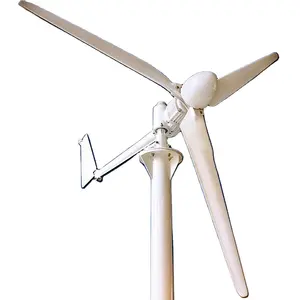 Low wind place 5kw wind turbine with low rpm 250rpm 6m blades rotor design