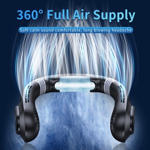 360 Degree Full Air Supply <strong>U</strong>-shaped Ring Neck Cooling Leafless Hanging <strong>Fan</strong> Digital Display Portable Bladeless Neck <strong>Fan</strong> - Product Image 5
