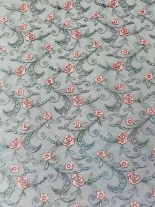 2024 중국 도매 핑크 꽃 수 놓은 레이스 얇은 명주 그물 레이스 트림 여성 브래지어 - Product Image 4
