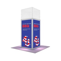 Cube d'affichage modulaire portable personnalisé en aluminium avec cadre en acrylique, présentoir moderne pour salon professionnel, vitrine SEG