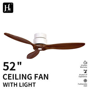 Ventilador de Techo Moderno de Lujo Europeo con Aspas de Madera Genuina - para Salas de Estar y Patios Exteriores, Madera Auténtica, Silencioso - Product Image 4