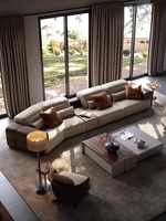 Canapé en cuir, couche supérieure en cuir de vache, style italien, luxe léger, salon, canapé multifonctionnel électrique Kunlun, une place, module, villa, appartement