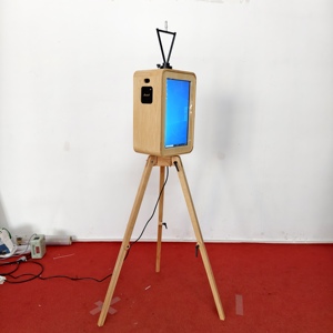 Photomaton rétro en bois double face multifonctionnel portable et durable avec imprimante instantanée pour la vente en gros - Product Image 4