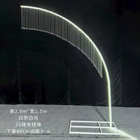 Support de décoration de mariage moderne avec perles lumineuses pour arche de mariage, entrée d'événement, toile de fond de fête et décoration événementielle