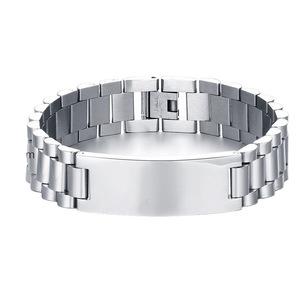 Bracciale Personalizzato in Acciaio Inox 316L con Nome e Logo Incisi al Laser, Placca Curva Placcata Oro 18K, Regalo Personalizzato - Product Image 5