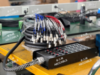 Câble audio multipaire professionnel personnalisé à conducteurs en cuivre nu torsadé, gaine PVC, pour scène, avec connecteurs XLR/TRS