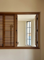 Persianas Venecianas de Madera de Tilo Macizo de Primera Calidad, Diseño Moderno, Contraventanas para Ventanas de Cocina, Apertura Horizontal, Protección de la Privacidad