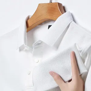 Summer Men's Solid Color Casual Loose Suit Collar Wave Breathable Drape Short-sleeved Fashion Shirt