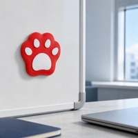Aimant de réfrigérateur personnalisé en PVC souple avec empreinte de patte rouge 3D, autocollant vibrant en forme de griffe d'animal, cadeau pour toilettage d'animaux
