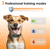 2026 Neuerscheinung Großhandel Wasserdichtes Nylon Smart Hundetrainingshalsband mit Ton, Vibration und Elektroschock, Wiederaufladbar, Anti-Bell-Funktion