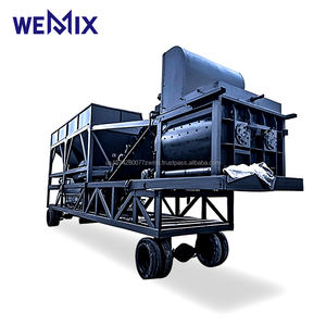 YHZS2000 Planta dosificadora de hormigón premezclado móvil Máquina mezcladora de hormigón forzado Línea de producción de estación mezcladora de hormigón móvil - Product Image 1