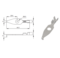 Zhongzhi ST431TF-6-6 Borne annulaire automobile en laiton, finition étain mat, 12V