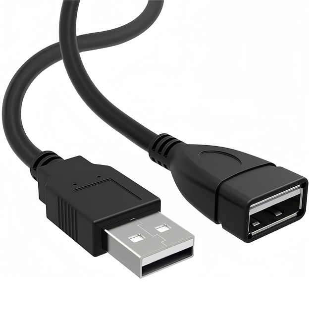 USB2.0 Extension Cable USB a Male to Female Data Transfer & Charging Cord with PVC Jacket for Computer and HDTV