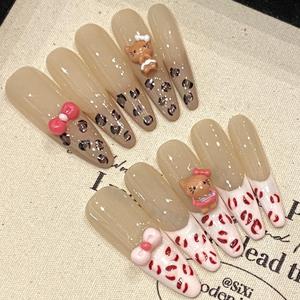 <span class=keywords><strong>Uñas</strong></span> Postizas <span class=keywords><strong>de</strong></span> Lujo con Diseño <span class=keywords><strong>de</strong></span> Charms 3D, <span class=keywords><strong>Uñas</strong></span> Acrílicas Hechas a Mano - Product Image 5