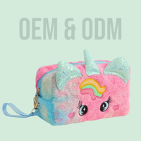 Carnet en peluche licorne avec étui à crayons et stylo en peluche pour cadeau de fête d'anniversaire pour enfants