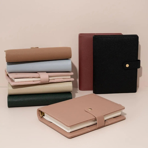 Custom Daily Use A5 Size PU Leather Hardcover <b>Binder</b> <b>Notebook</b> Set Business and Student Diary Loose-leaf - Product Image 3