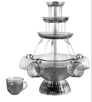Machine à cascade d'eau avec base LED et 5 tasses