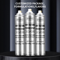 Spray de coiffage à séchage rapide de marque privée OEM pour hommes Spray pour cheveux en poudre à texture sèche