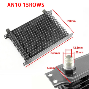 Enfriador de Aceite de Transmisión Universal de Aluminio Estilo Japonés AN10 7 10 13 15 Filas, Radiador de Sistema de Enfriamiento para Autos de Carreras Modificados - Product Image 6