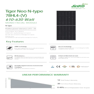 Panel Solar Jinko, Panel Solar Fotovoltaico Tipo N, Panel Solar Jinko Tiger Neo Tipo N, Panel Solar Bifacial, Matriz de Paneles Fotovoltaicos - Product Image 5