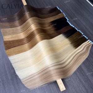 شعر بشري أوروبي خام 100% ممتاز مزدوج السحب، وصلات شعر لاصقة غير مرئية بدون خياطة من مورد تمديدات الشعر - Product Image 3