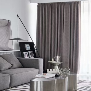 Foshan e Guangzhou moderno colore solido casa nero fuori <span class=keywords><strong>tende</strong></span> in tessuto di lino per il soggiorno - Product Image 3