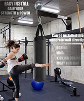 Support mural robuste en acier pour sac de frappe de boxe, idéal pour l'entraînement de fitness à domicile