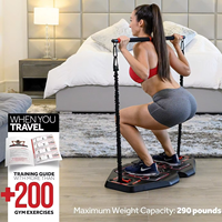 Bandes de Résistance Lourdes Portables pour Gym, Barre Triceps, Roue de Musculation, Poulies – Équipement d'Entraînement Corporel à Domicile