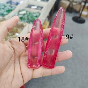 200 g/Lot #18/#19 corindon rose non coupé pierre brute saphir synthétique matière première pour bricolage gemmes - Product Image 2