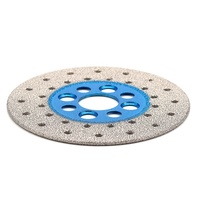 Disque de découpe et de meulage diamanté brasé sous vide industriel de 100 mm avec bride M14 OEM pour marbre, granit, quartz, pierre, béton