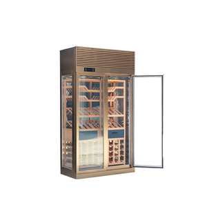 Armoire réfrigérée pour vin rouge Brevit, portes en verre, ventilateur d'air, contrôle intelligent de la température et de l'humidité, design luxueux, bonne qualité - Product Image 1