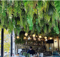 Plante artificielle plafond mural Restaurant Faux décoration plante araignée ptéridophytes mur de verdure en trois dimensions