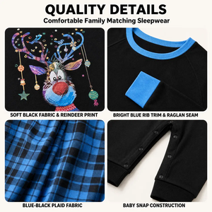 Conjuntos de Ropa de Salón Personalizados, Pijamas Familiares a Juego para Navidad, Ropa de Dormir de Algodón para Papá, Mamá <span class=keywords><strong>y</strong></span> Bebé, Conjuntos a Juego para Mamá e Hija - Product Image 4