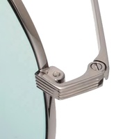 Lunettes de soleil carrées personnalisables en métal rose pour hommes Lunettes de conduite promotionnelles à double pont polarisées en or UV400 Pilote pour femmes
