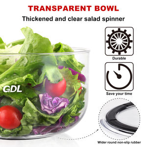 Lave-légumes manuel en acier inoxydable pour cuisine et table, séchoir <span class=keywords><strong>à</strong></span> fruits, égouttoir <span class=keywords><strong>à</strong></span> eau, essoreur <span class=keywords><strong>à</strong></span> <span class=keywords><strong>salade</strong></span> - Product Image 2