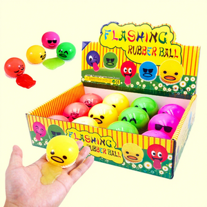 Jouet en plastique amusant pour farces, boule anti-stress à presser, nouveauté, motif jaune d'œuf vomissant, jouet sensoriel anti-stress, cadeau farfelu pour enfants et adultes - Product Image 1