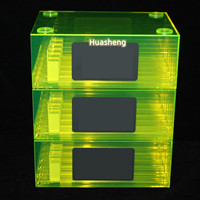 Étagère de présentation pour supermarché Huasheng, en plastique acrylique, taille et couleur personnalisables, écologique, installation facile