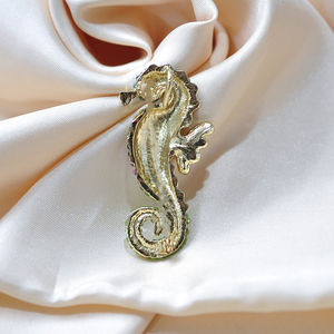 Sevimli renkli kristal deniz atı broş Rhinestone takı altın Metal hayvan yaka <span class=keywords><strong>Pin</strong></span> giyim dekorasyon broş için - Product Image 3