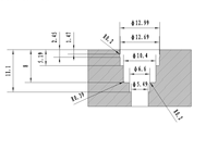 1/4 "pouces à 1/2" pouces Embedded Three-piece POM Quick-connect Fitting Set of Universal Plastic and Metal Pipe Fittings