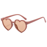 Nouvelles lunettes de soleil tendance pour enfants, avec logo personnalisé, protection UV400, monture intégrale en forme de cœur, protection UV pour une utilisation en extérieur