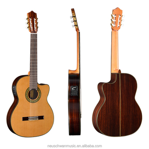 <span class=keywords><strong>Guitarra</strong></span> fina <span class=keywords><strong>de</strong></span> palisandro, instrumento <span class=keywords><strong>de</strong></span> <span class=keywords><strong>guitarra</strong></span> clásica recortada con pastilla, Flamenco Negra - Product Image 2
