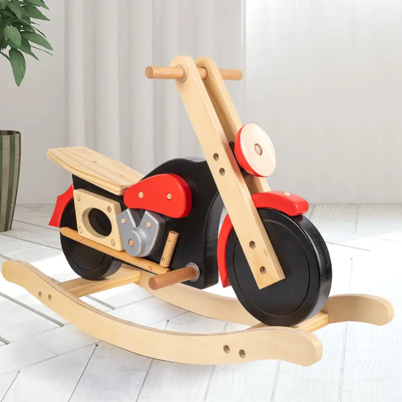 2023 новый дизайн, самые популярные в Европе крутые мотоциклетные деревянные игрушки-качалки для младенцев