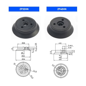 Hofujng Nice Black Vacuum <b>Suction</b> Cups ZP-32/40/50/63/80/100/125mm Various Sizes Rubber <b>Suction</b> Cups Mold Processing Service - Product Image 2